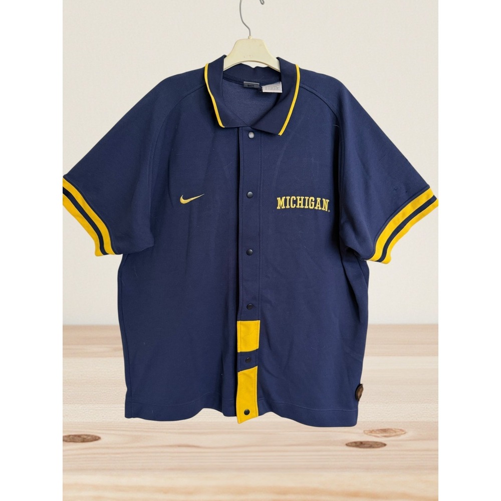 Vintage Nike‎ Michigan Wolverines Basketball Warmup Shooting Shirt Sz XL Mens